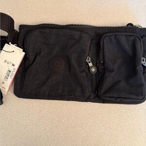 NWT-Kipling Black Belt Bag Presto Up Black Noir